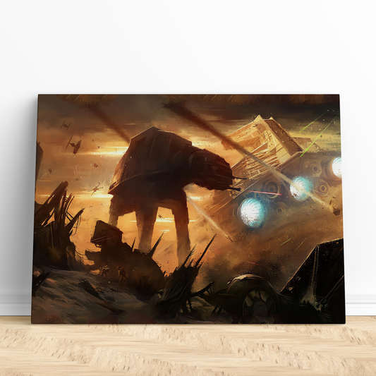 Destructor Estelar y Transporte Acorazado Star Wars Estilo Pintura