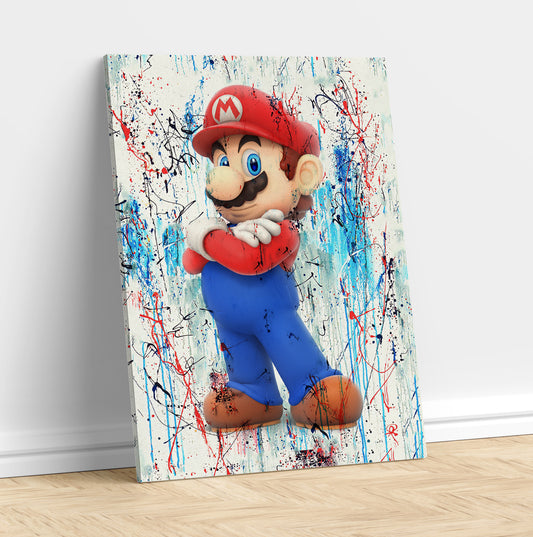 Mario V2 Estilo Pintura Juego Videojuegos