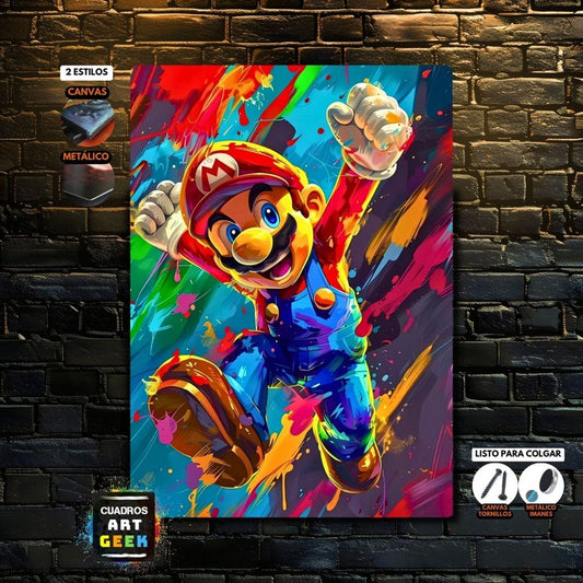 Mario Bross 02 Arte Digital Cuadro Juego Niño