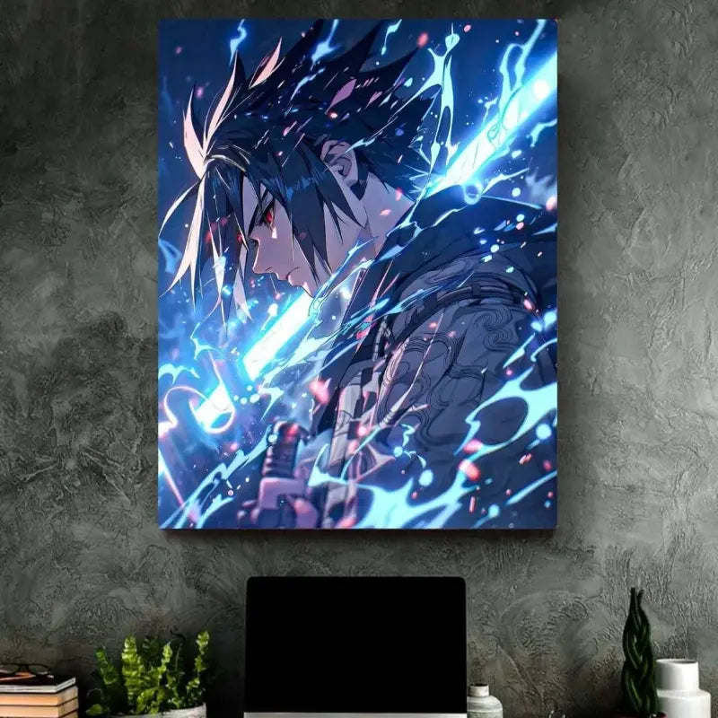 Sasuke Uchiha Naruto Shippuden cuadro anime - AI