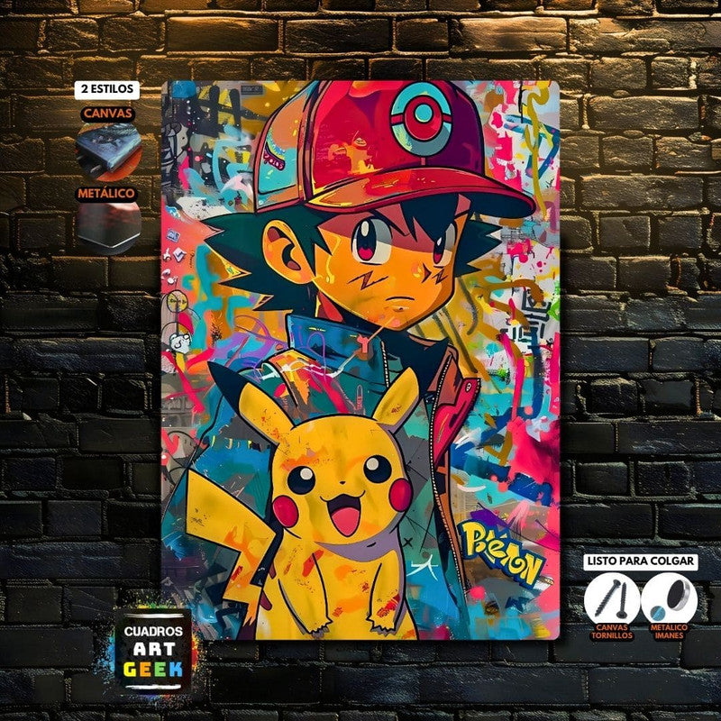 Pokemn Pikachu 01 Art Cuadro Digital Niño