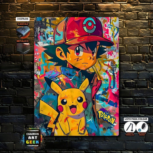 Pokemn Pikachu 01 Art Cuadro Digital Niño