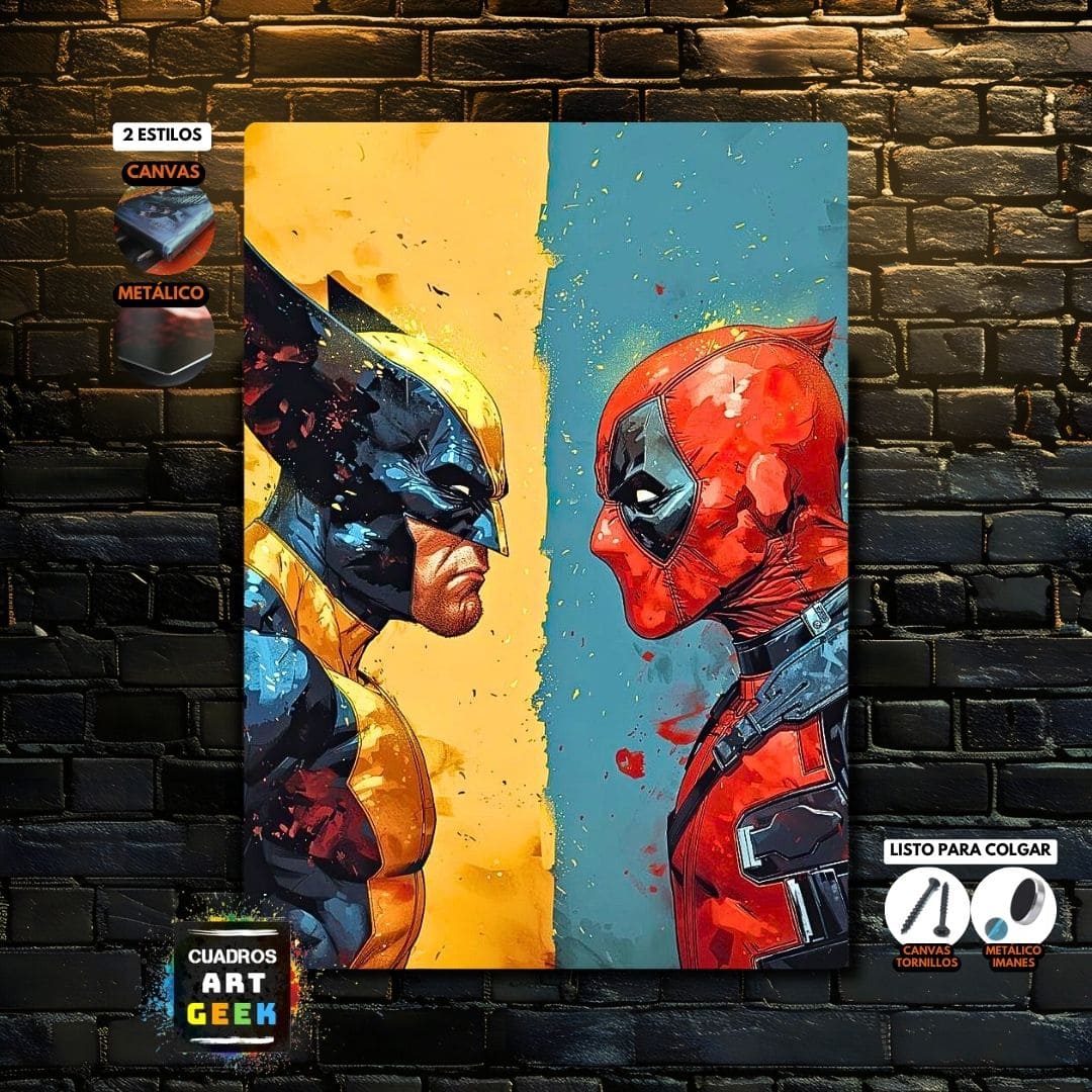 Deadpool & Wolverine cuadro Marvel Dc Comics - AI