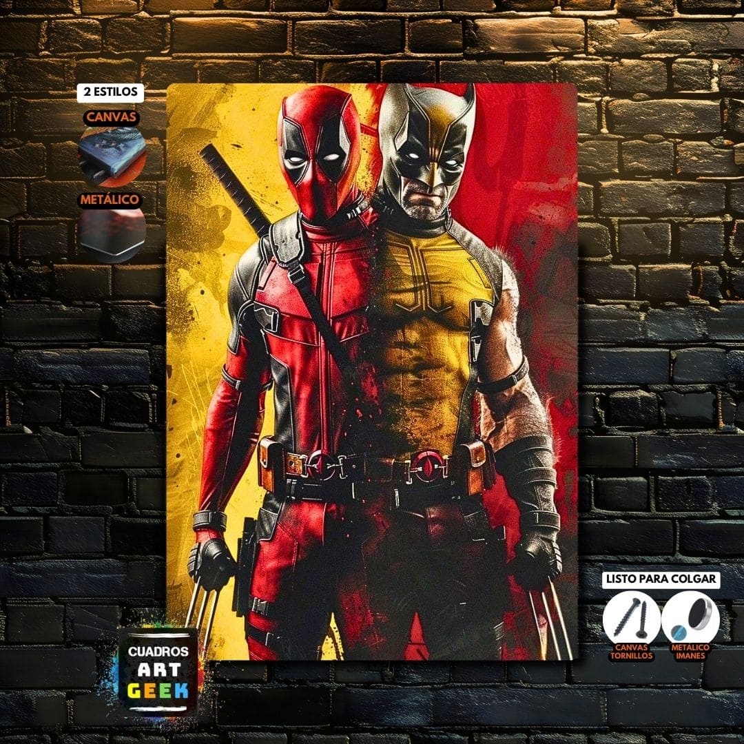 Deadpool & Wolverine cuadro Marvel Dc Comics - AI