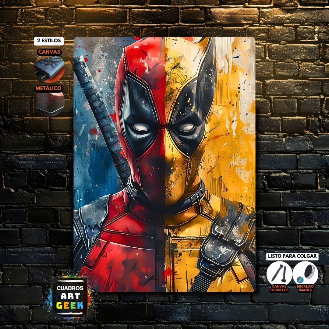 Deadpool & Wolverine cuadro Marvel Dc Comics - AI