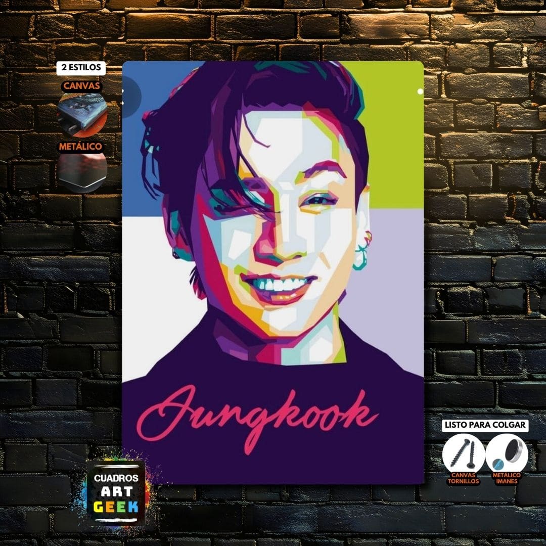 Jeon Jungkook 03 cuadro Pop Art musica K-POP