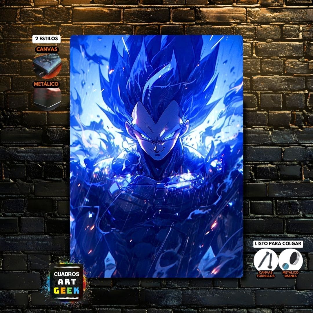 Vegeta Ultra Ego Cuadro anime dragon ball - AI