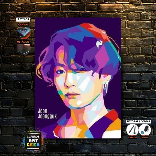 Jeon Jungkook 02 cuadro Pop Art musica K-POP