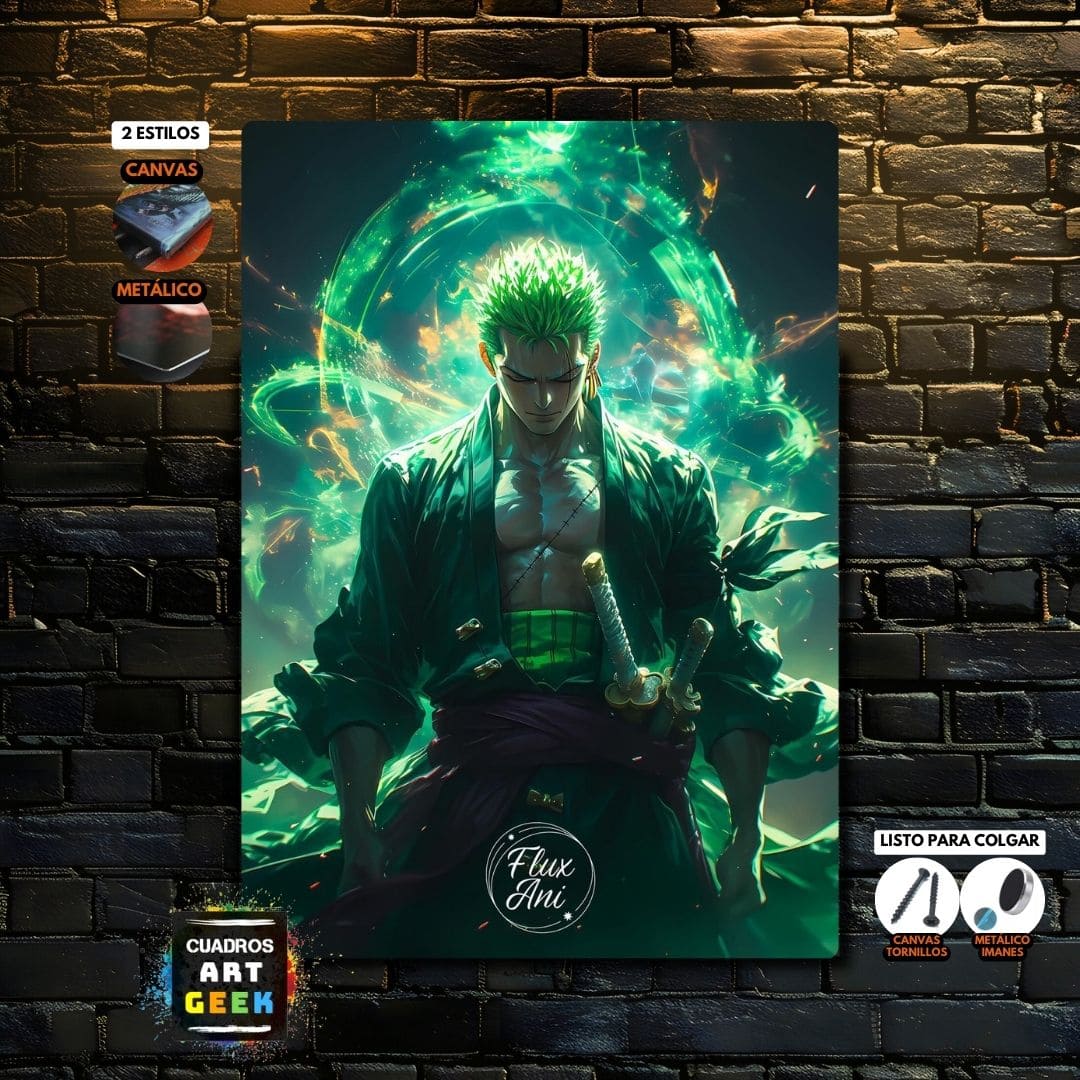 Zoro Cuadro anime One Piece - AI