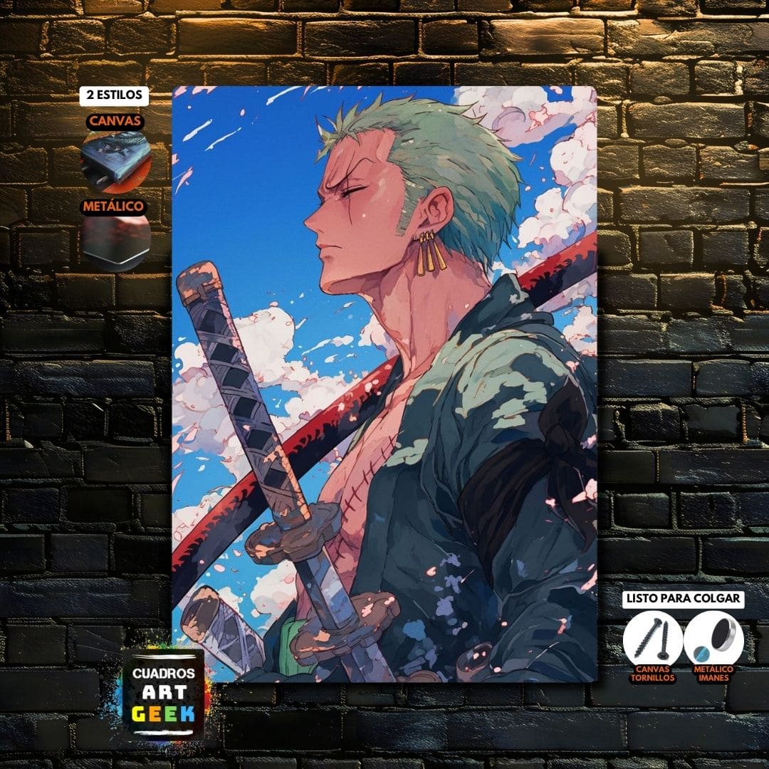 Zoro Cuadro anime One Piece - AI