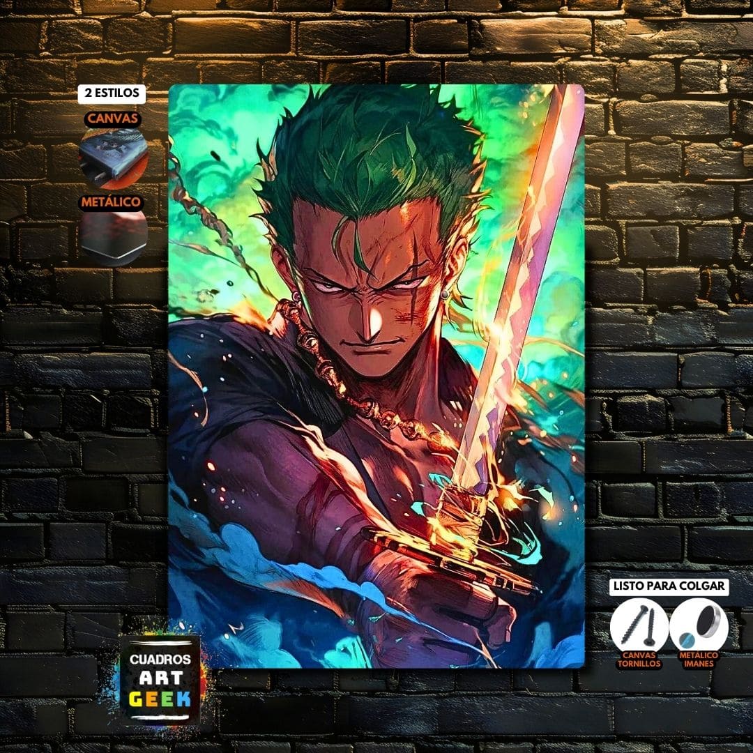 Zoro Cuadro anime One Piece - AI