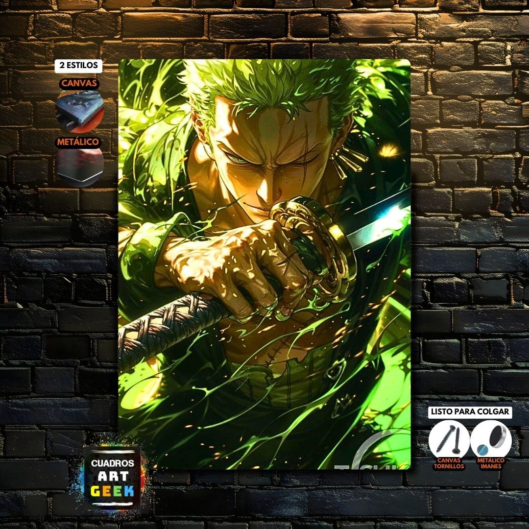 Zoro Cuadro anime One Piece - AI