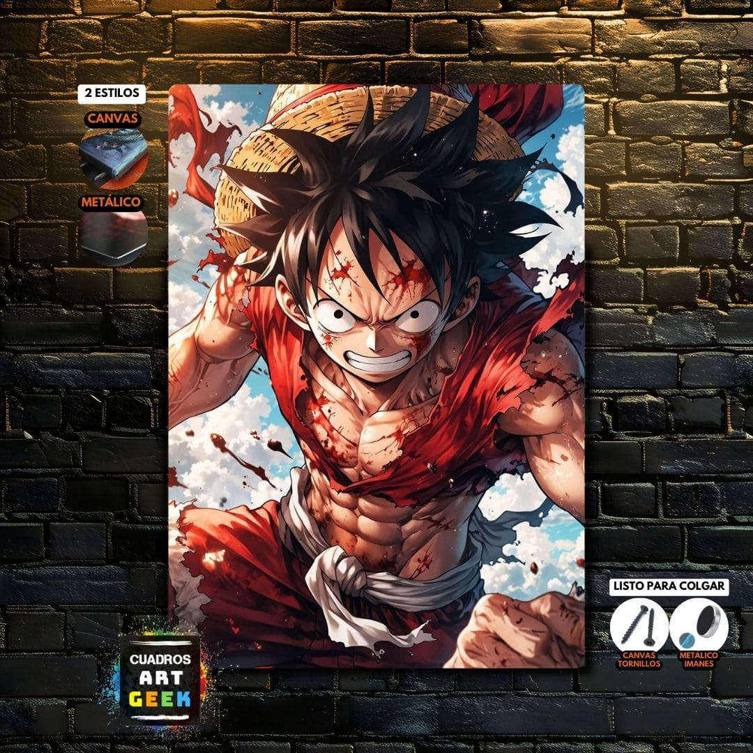 Luffy Cuadro anime One Piece - AI