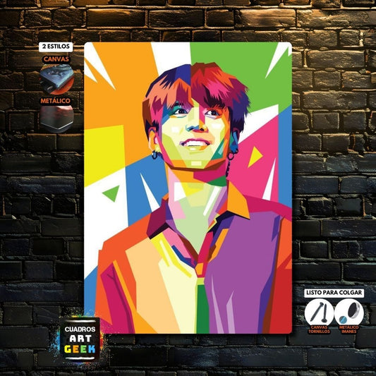 Jeon Jungkook cuadro Pop Art musica K-POP