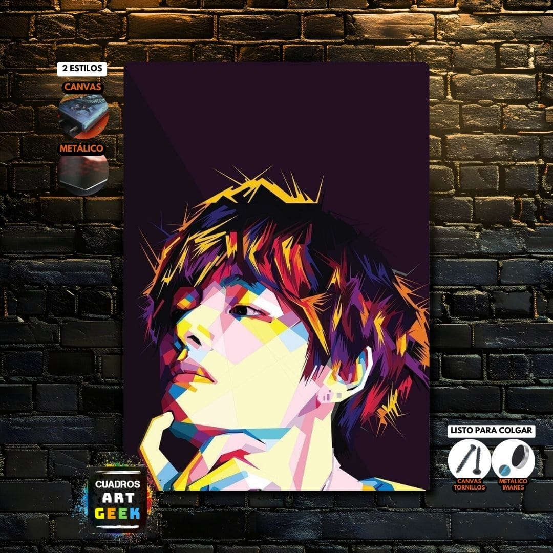 TAEHYUNG V cuadro Pop Art musica K-POP