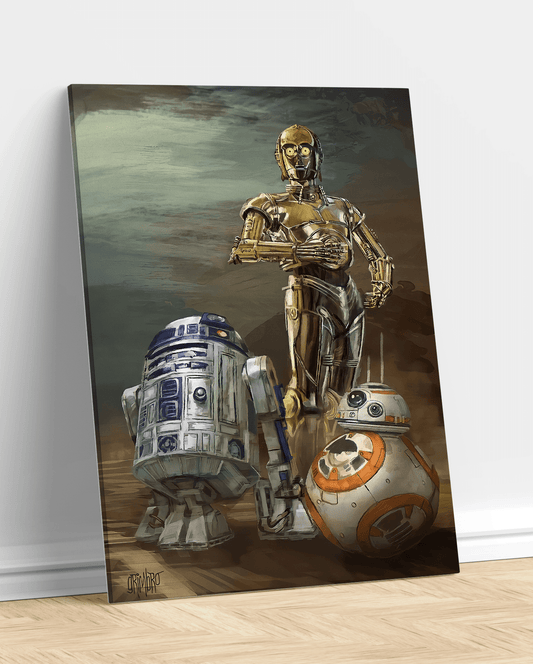 Droides C-3PO bb8 R2-D2 Star Wars Estilo Pintura
