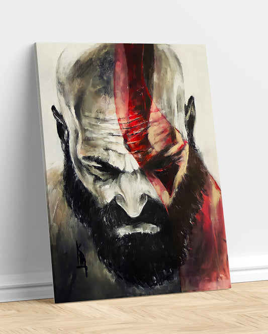 Kratos God of war Estilo Pintura Anime
