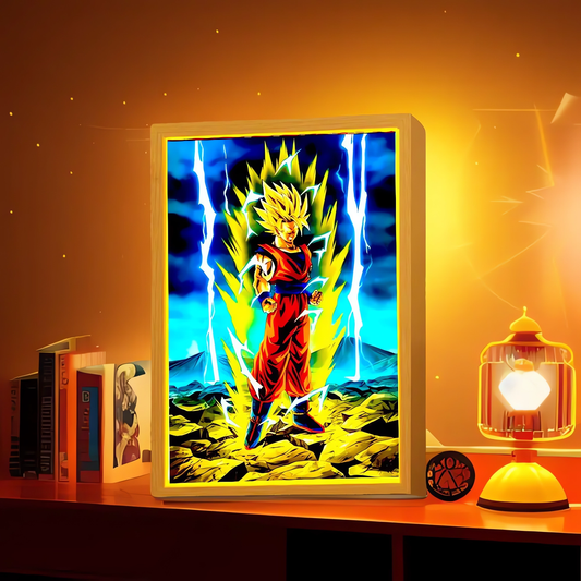 Cuadro luminoso 3D Goku Dragon Ball 02 23x17