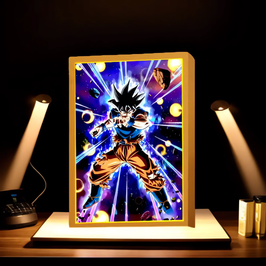 Cuadro luminoso 3D Goku Dragon Ball 23x17