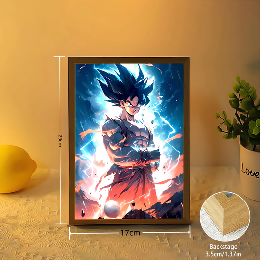 Cuadro luminoso 3D Goku Dragon Ball 03 23x17