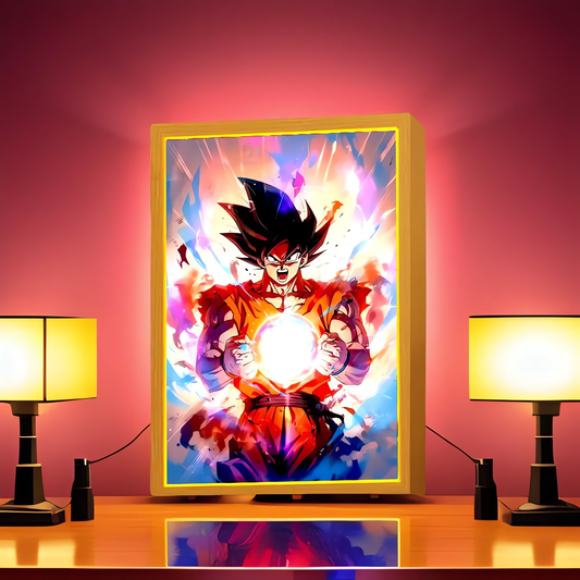 Cuadro luminoso 3D Goku Dragon Ball 04 23x17
