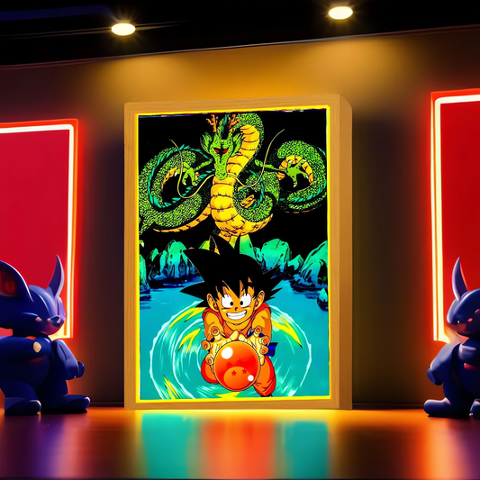 Cuadro luminoso 3D Goku Dragon Ball 05 23x17