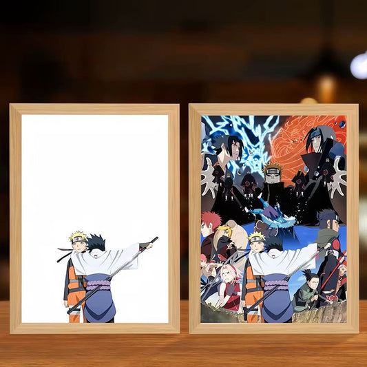 Naruto Sasuke Shippuden cuadro luminoso 3D Anime 22x17