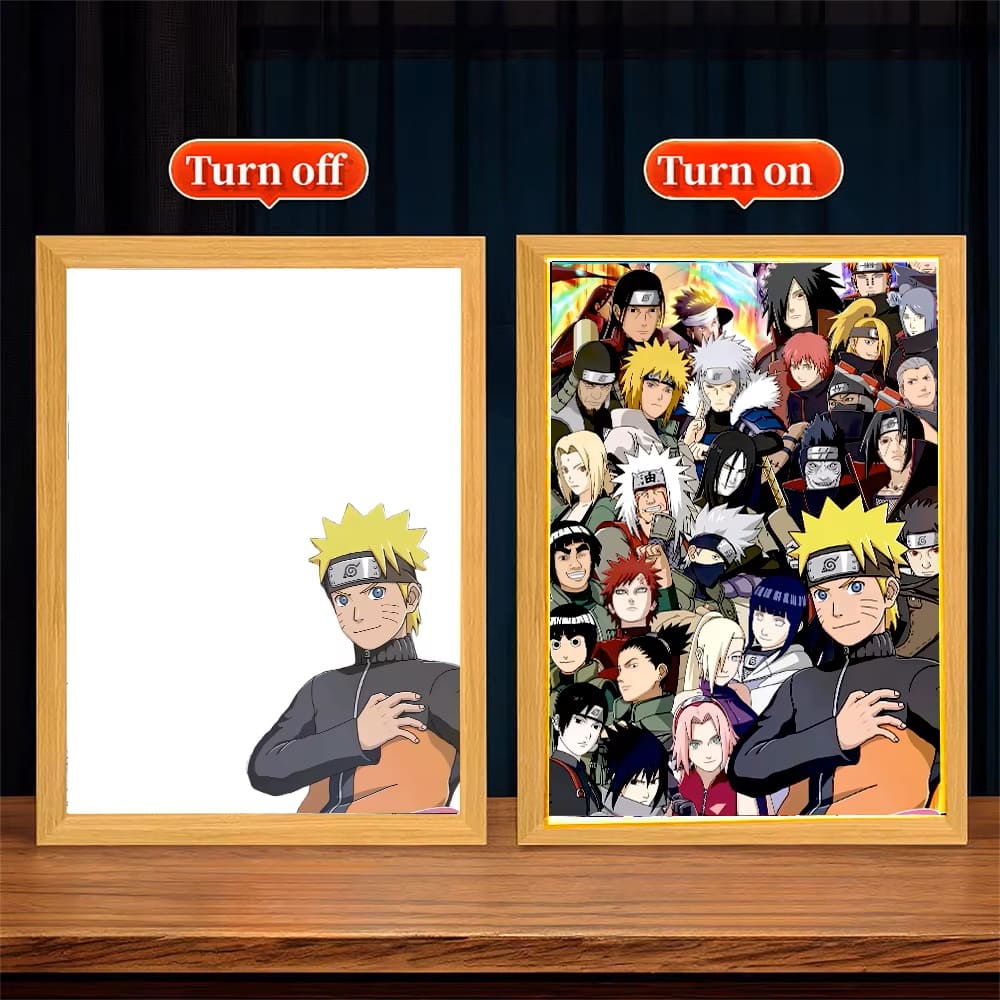 Naruto Shippuden cuadro luminoso 3D Anime 22x17