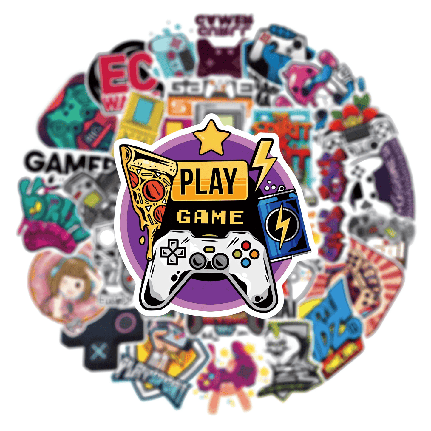 Pack Stickers Gamer 50 unid