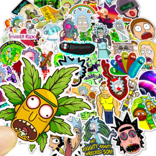 Pack Stickers Rick and Morty 50 unid