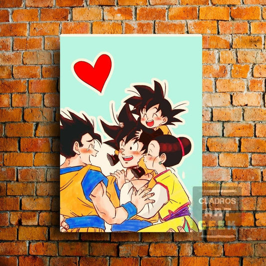 Familia Padre-Madre-Hijos Dragon Ball Goku-Milk-Gohan-Gotem Anime