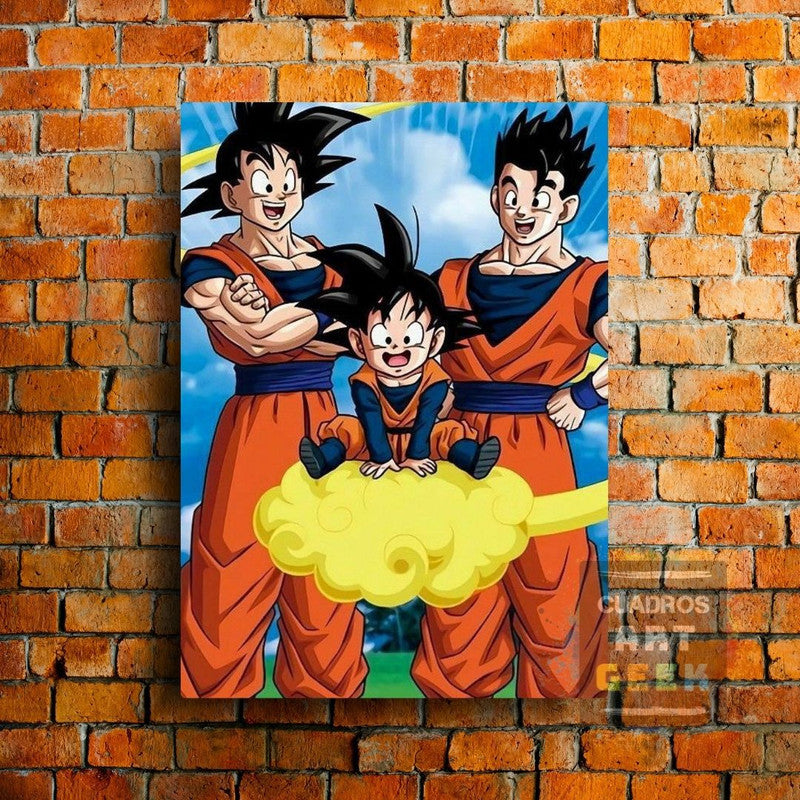 Familia Padre e Hijos Goku-Gohan-Gotem Dragon Ball Anime